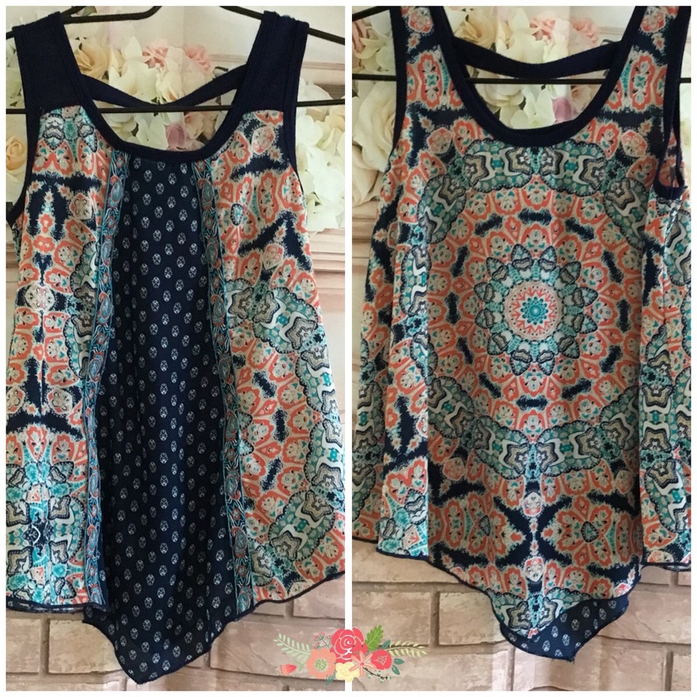 EUC Little Girls Lily Blue Tank Top Sz. 7/8